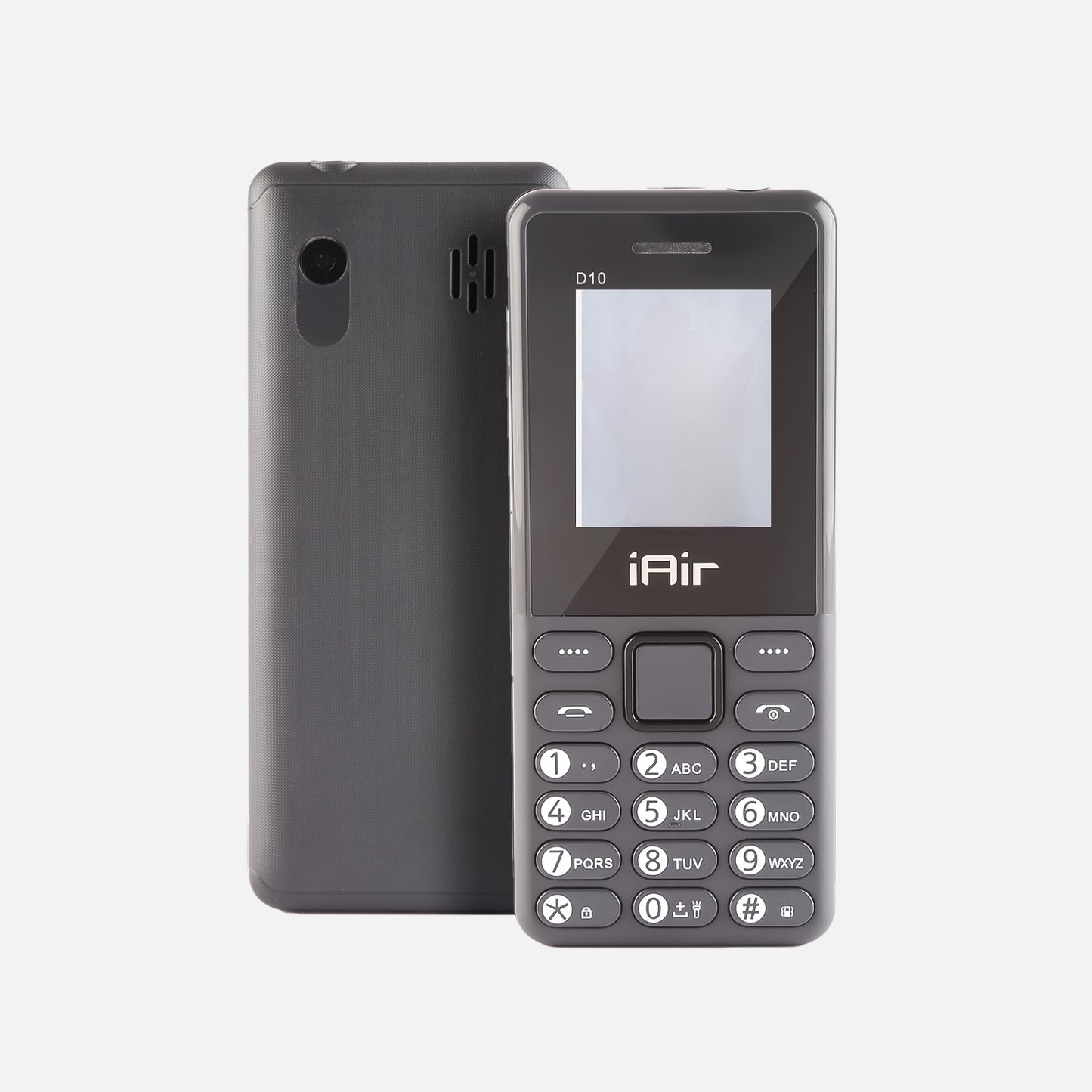 iAir D10Mini Dual Sim Keypad Phone | 1800 mAH Battery & Big 1.88 Inch Display | Big Torch Light | Wireless FM & Rear Camera | Auto Call Recording | Dual Sim Support | 32 MB Ram & Storage