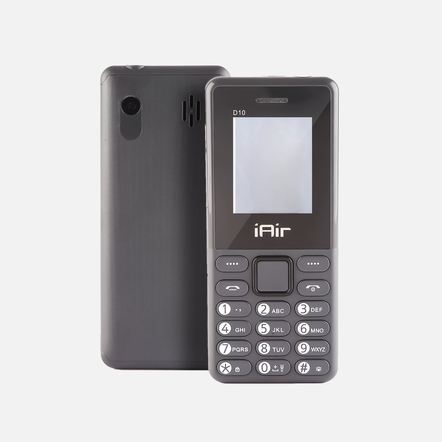 iAir D10 Mini Dual Sim Keypad Phone 1800 mAH Battery Big 1.88 Inch iAir.in