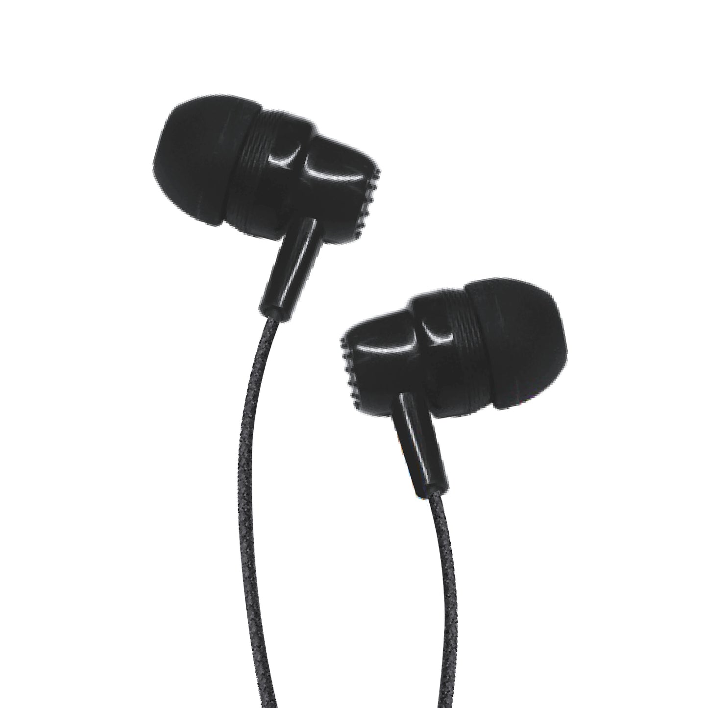 iAir Jazz2 3.5mm in-Ear Wired Earphones with Mic, Stylish Sleek Design, Silicon Eartips, Compatible with All Devices for Music and Gaming, 1.2m Cable - Z Black
