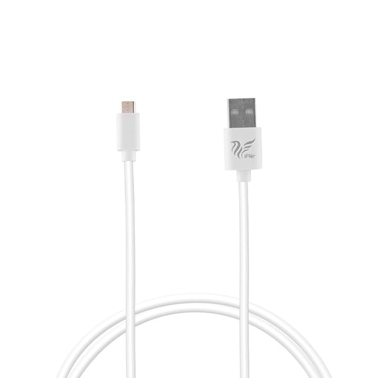 iAir D21 Nylon Braided USB Data Cable: High-Quality Copper Wire, Fast Charging, Stretch-Resistant, Made in India - Compatible with Mobile, Tablet, TV, and More (White)