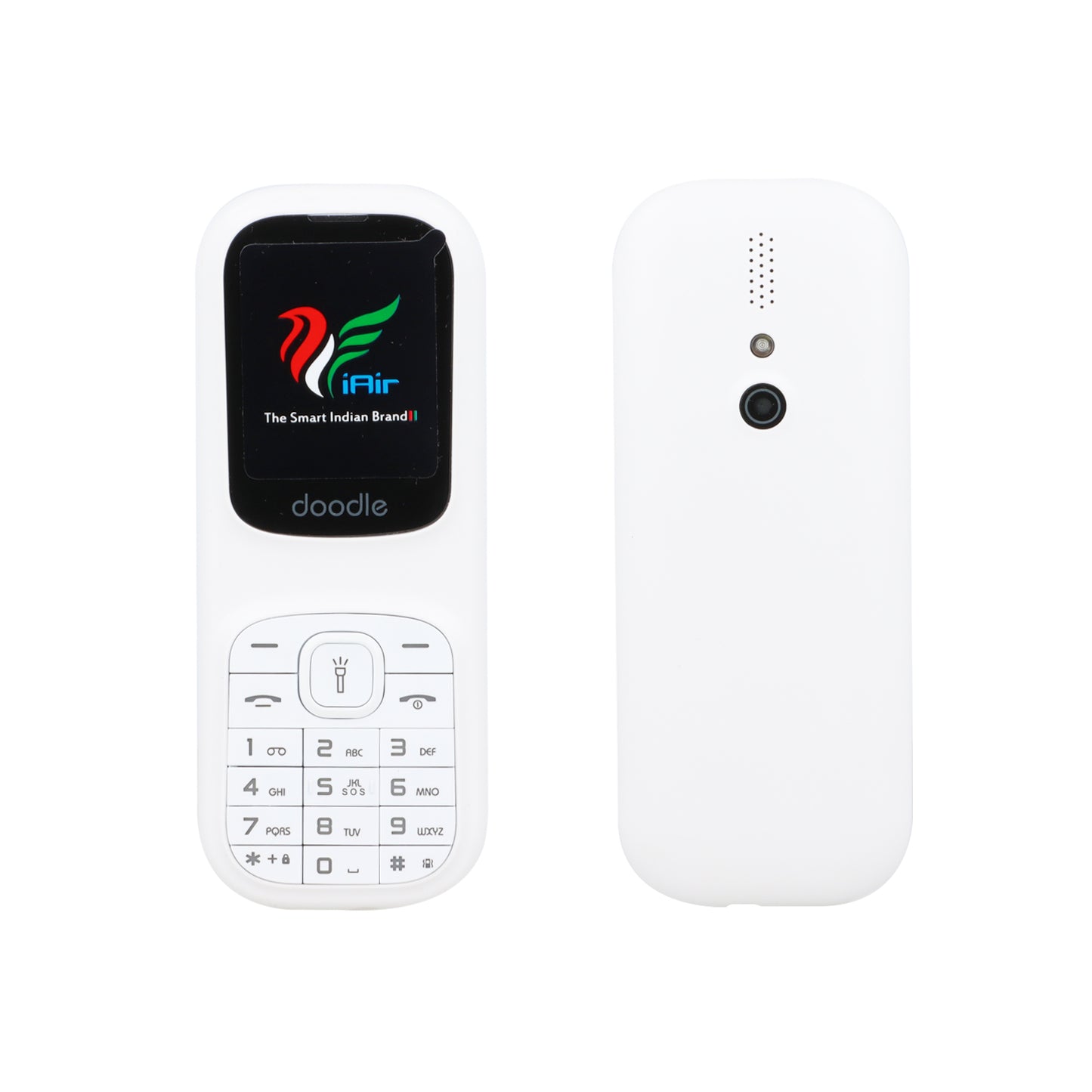 iAir D5 - Black 1.77 Inch Big Display Keypad Mobile Phone with Expandable Storage Upto 32GB, MP3 with Recording, Camera