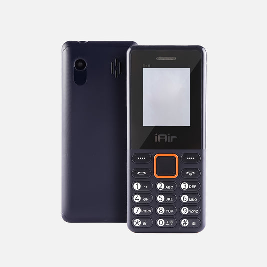 IAIR D10Mini Dual Sim Keypad Phone | 1800 mAH Battery & Big 1.88 Inch Display | Big Torch Light | Wireless FM & Rear Camera | Auto Call Recording | Dual Sim Support | 32 MB Ram & Storage