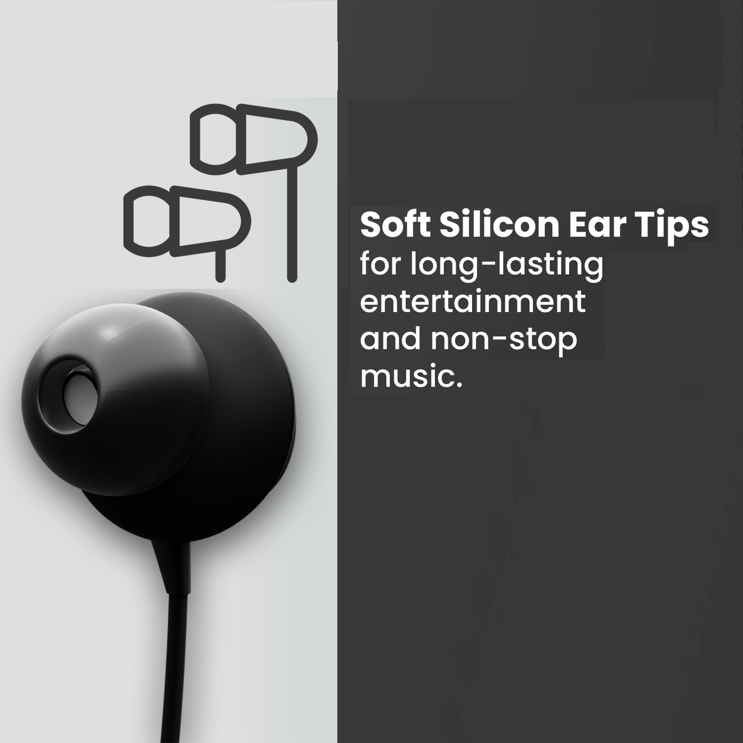 iAir S8Max in-Ear Wired Earphone with Mic, 3.5mm Audio Jack, Enhanced bass with Dynamic Style, Soft Silivon Ear Tips Compatible with All Devices