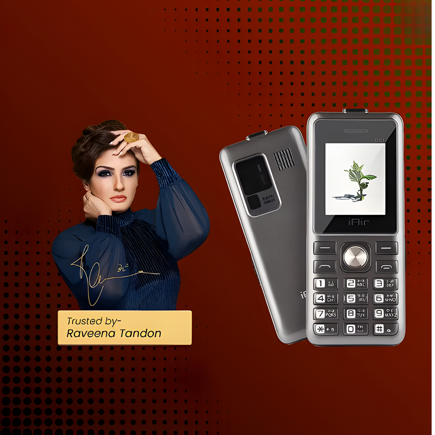 IAIR D51-Grey Basic Feature Dual Sim Mobile Phone with 2800mAh Big Battery, 1.77 inch Display Screen, 0.8 mp Smart Camera with Big LED Torch