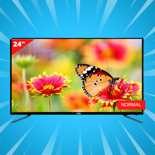 iAir  24 Inch HD Ready LED TV (Metal Body, 1366x788 Pixels, HDMI, USB, AV, VGA Ports, Dual Speakers, 60Hz Refresh Rate)