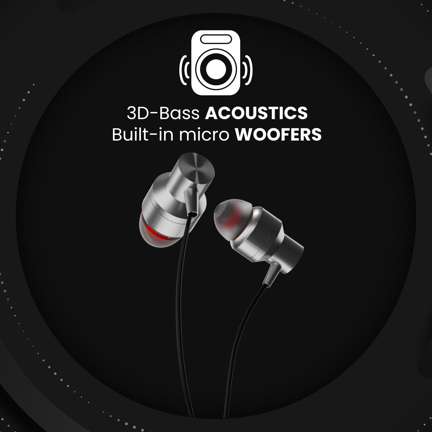 iAir B20 Bluetooth 5.0 Wireless Neckband in Ear Headphones with 3D Deep Bass, Ergonomic Design, Magnetic Earbuds, Passive Noise Cancelation & Mic Silver