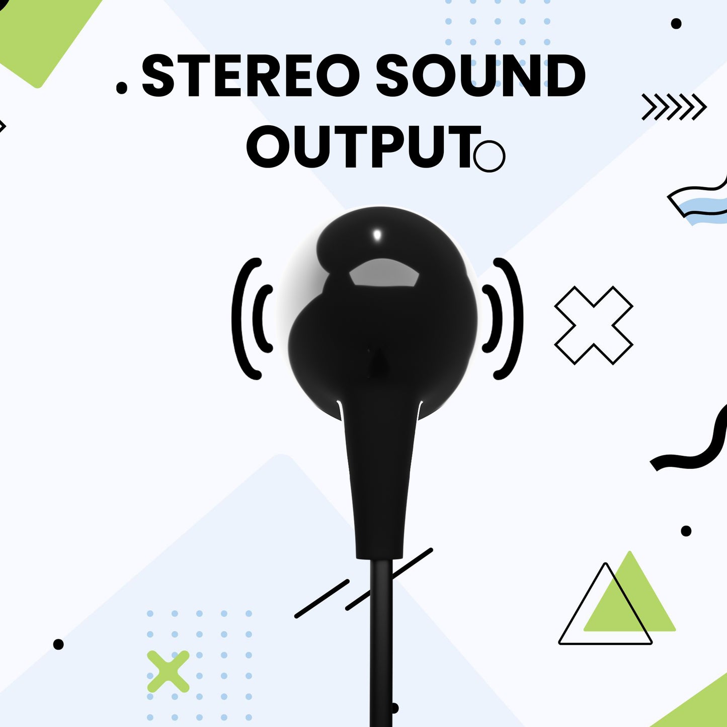 iAir Glow in-Ear Wired Earphones with Mic, 3.5mm Audio Jack, 10mm Drivers, Phone/Tablet Compatible Powerful bass and Clear Sound, Clear Calling, Non Stop Music, Non Stop Gaming Stylish (Z Black)
