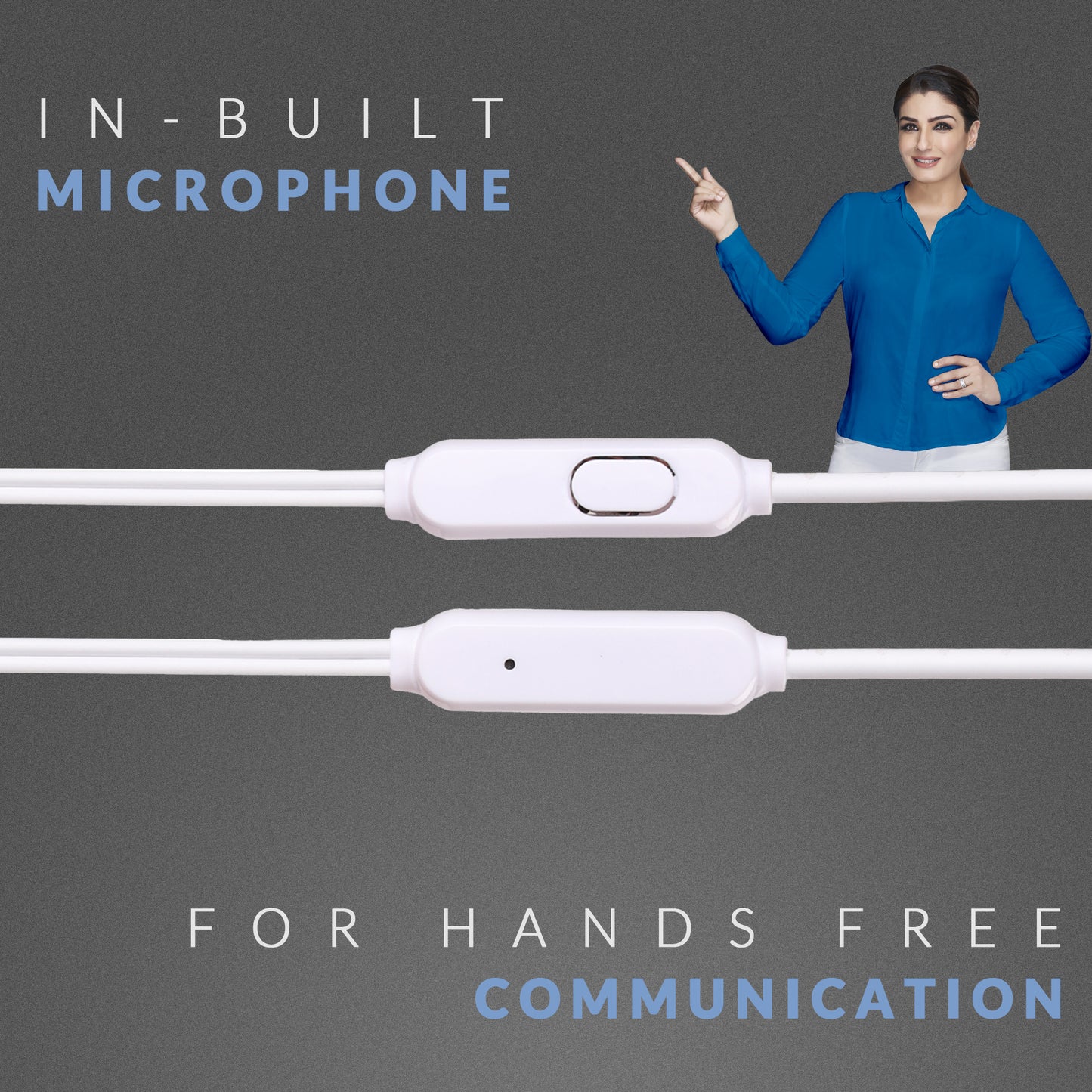 iAir H8 in Ear Wired Earphones with Mic, 3.5mm Audio Jack, 10mm Drivers, Phone/Tablet Compatible Powerful bass and Clear Sound, Clear Calling,Nonstop Gaming, Non Stop Music, Stylish