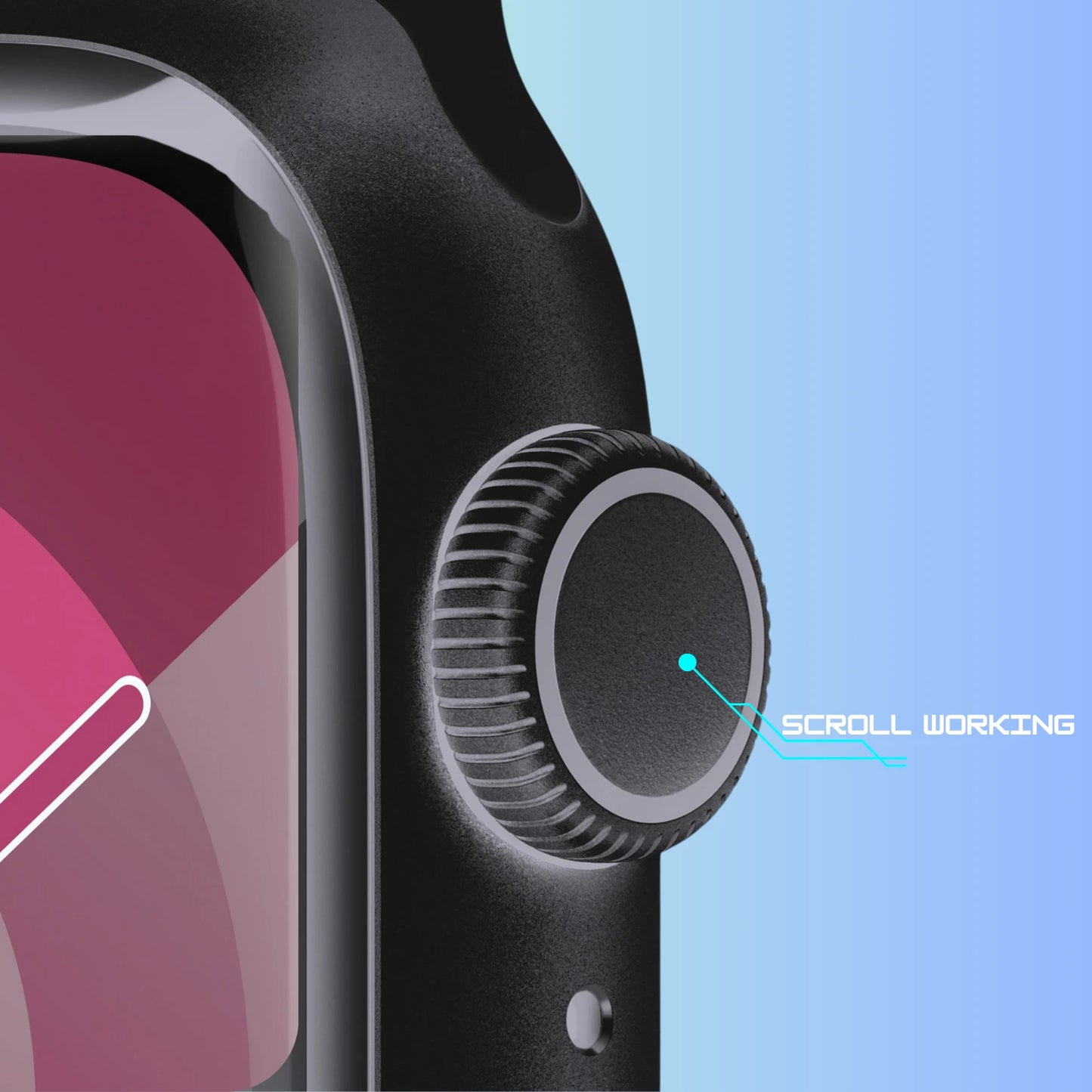 IAIR W5Ultra | 2.19Inch Super Display | Bluetooth Calling | Multi Sport Mode | Smartwatch (Thick Black Strap, Standard)