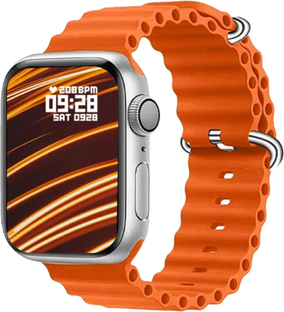 IAIR W5Ultra | 2.19Inch Super AMOLED Display | Bluetooth Calling | Multi Sport Mode | Smartwatch (Orange Strap, Standard)
