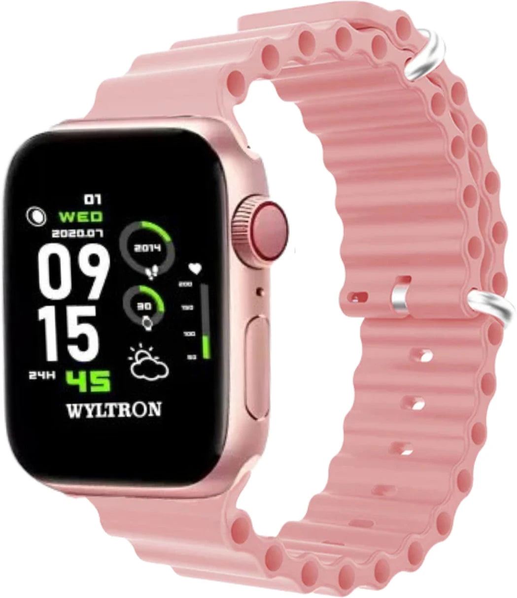IAIR W5Ultra Super AMOLED Display Bluetooth Calling Multi Sport Mode Smartwatch (Pink Strap, Standard)