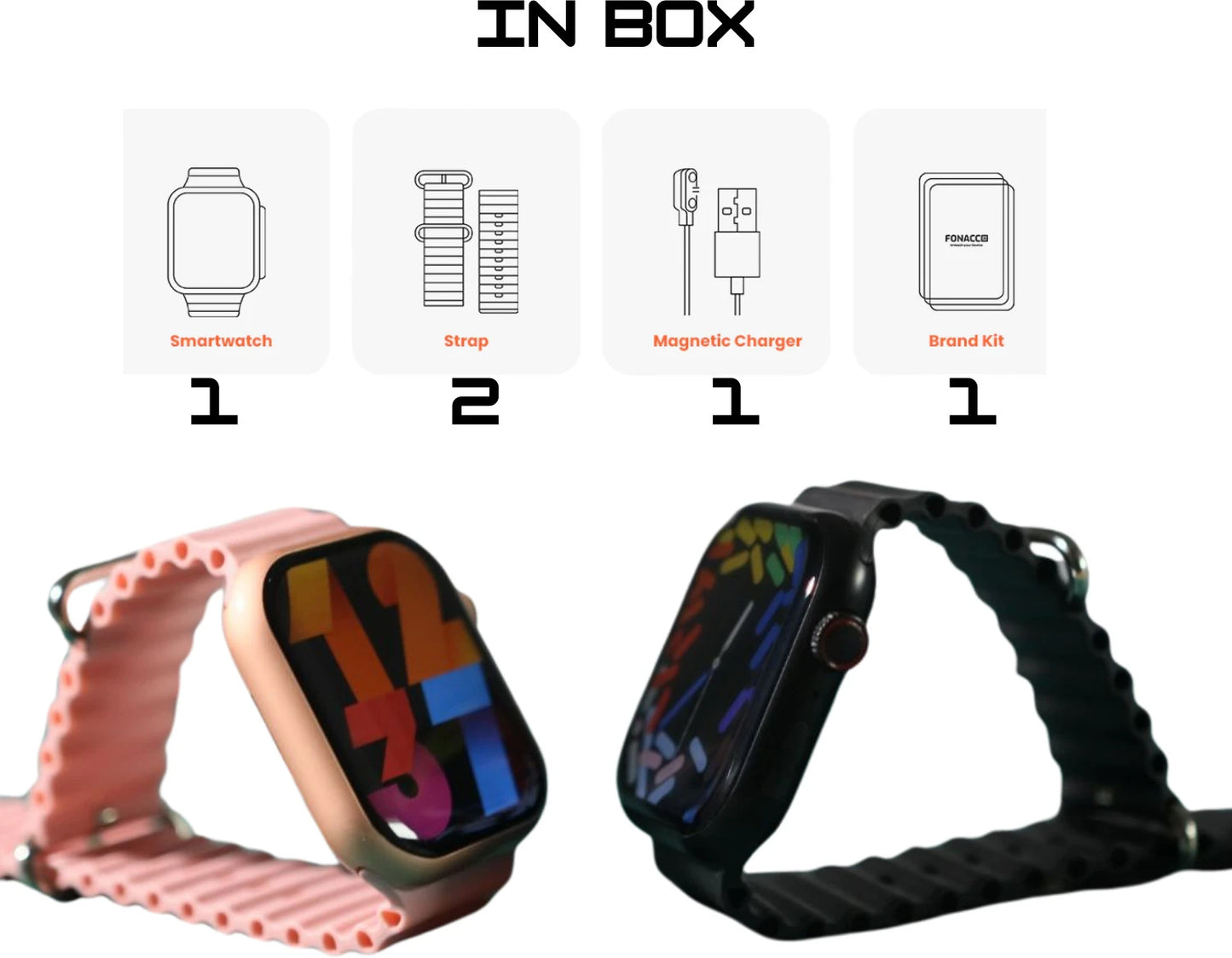 IAIR W5Ultra | 2.19Inch Super AMOLED Display | Bluetooth Calling | Multi Sport Mode | Smartwatch (Pink Strap, Standard)