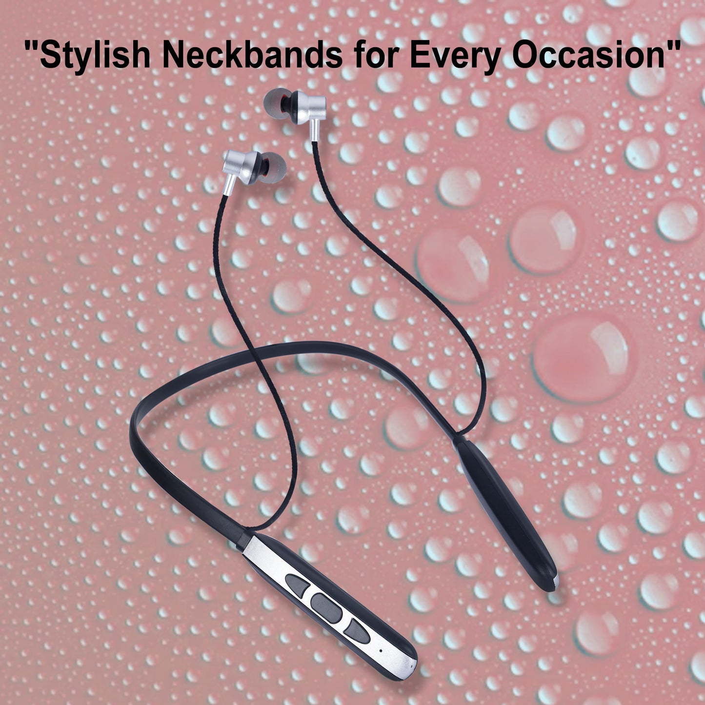 iAir Hardrock New | 25 Hrs Playtime | Type C Charging | 10mm Driver | IPX5 | Bluetooth Neckband