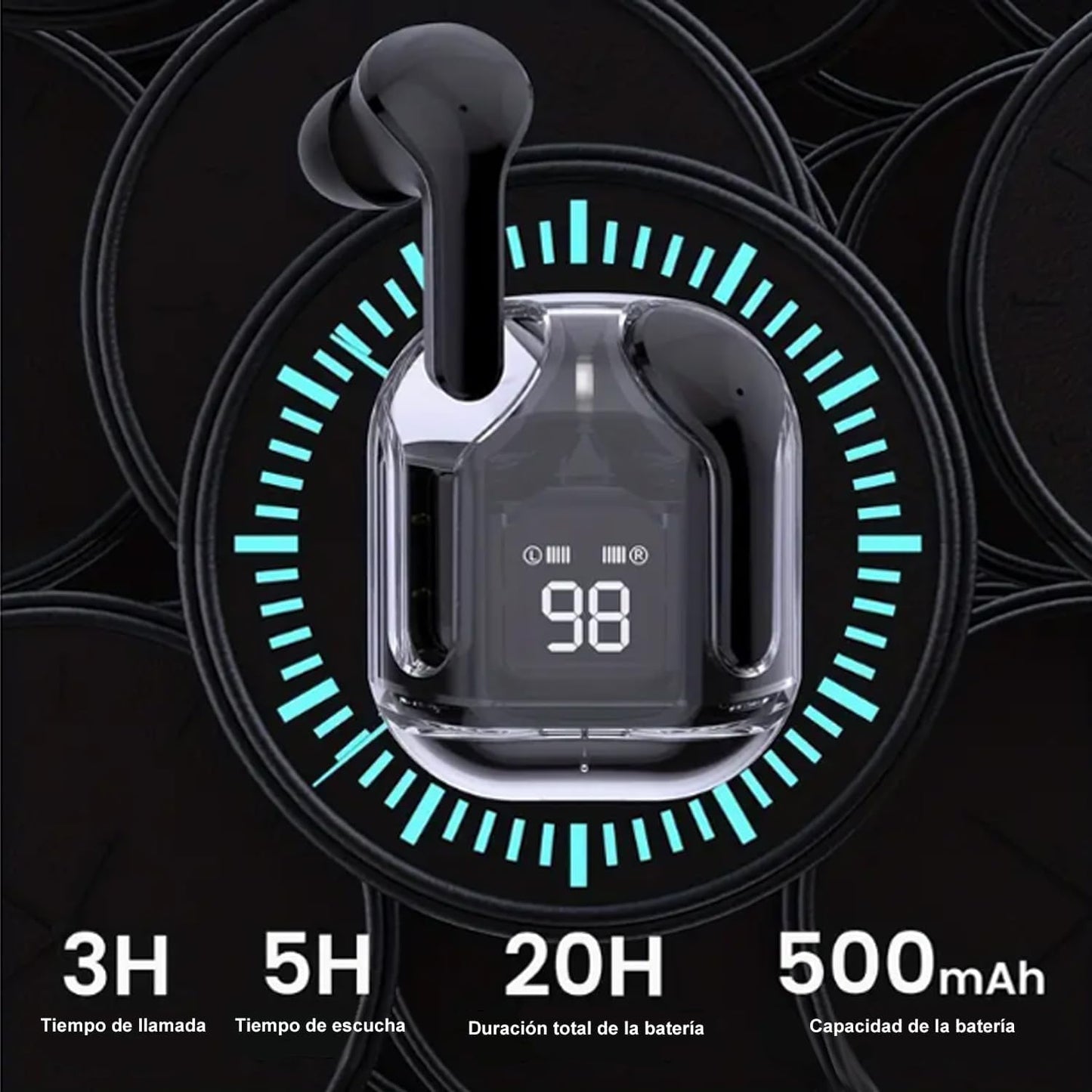 iAir Ozo Lite | 25Hrs Playtime | ENC Technology | 13mm Driver | Transparent Design | True Wireless Bluetooth Earbuds