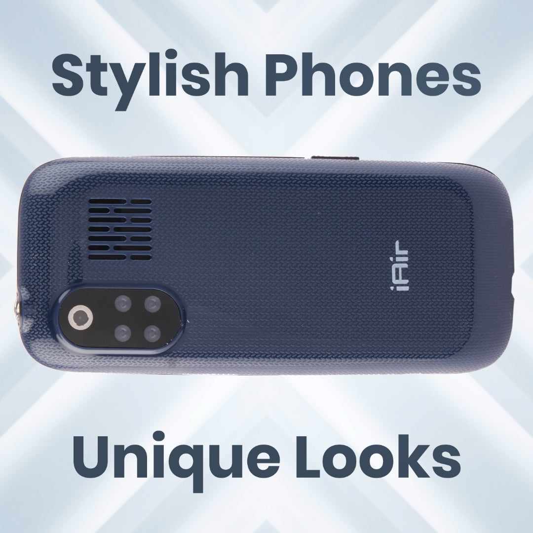 iAir D41 Dual Sim Basic Feature Mobile Phone with Expandable Storage Upto 128GB, MP3 with Call Recording, High Clarity Camera, 1200 mah, 2.0 inch Big Display