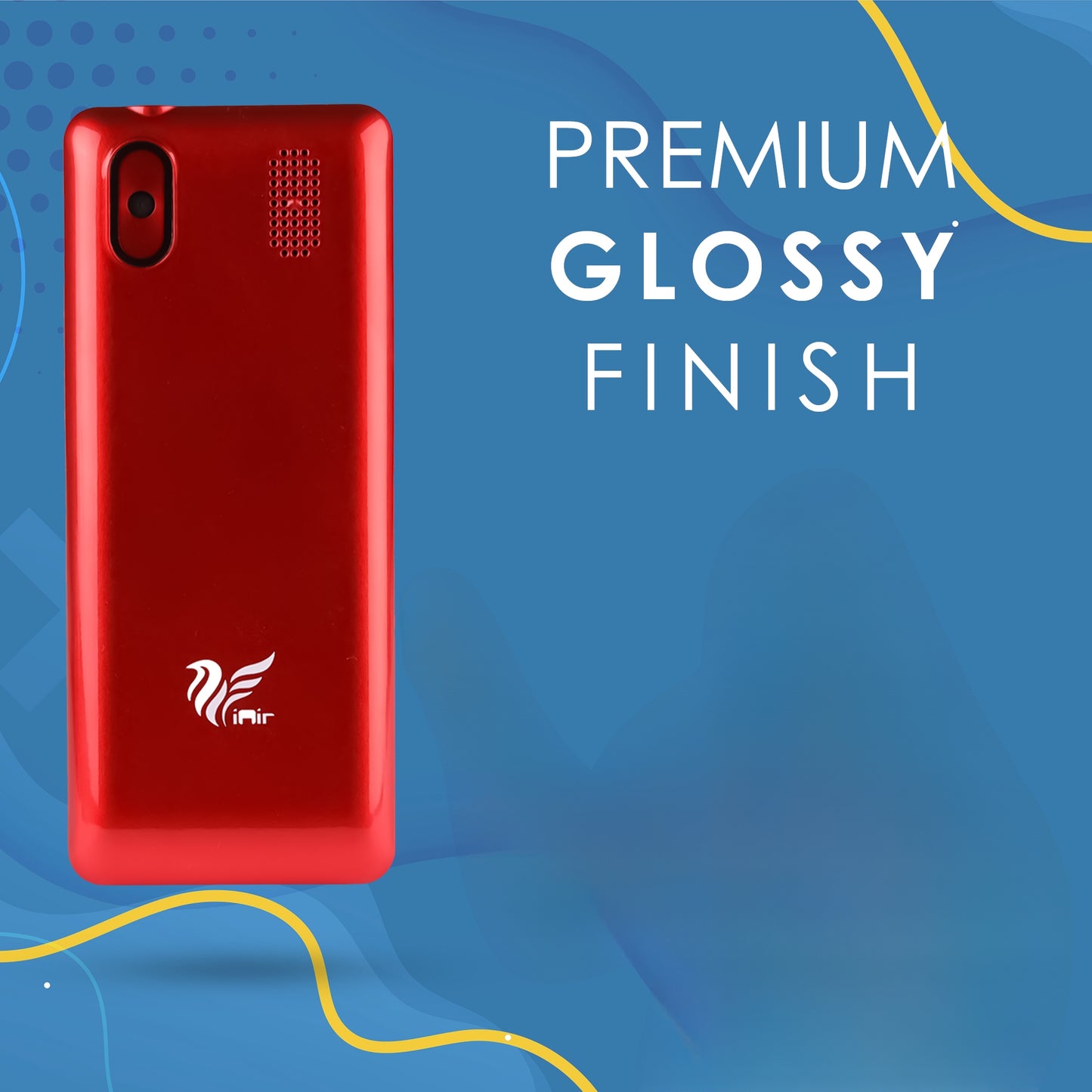 iAir D12 - Red Dual Sim Keypad Phone | 2800 mAH Battery & Big 1.88 Inch Display | Big Torch Light | Wireless FM & Rear Camera | Auto Call Recording | Dual Sim| 32 MB Ram & Expandable 128gb Storage