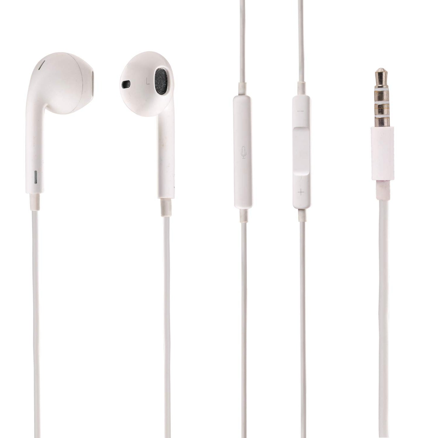 iAir H15 3.5mm Stereo Wired in-Ear Earphones with Mic, Volume Control, Bass Boosted, Clear Audio, Multifunction Button, Stylish Eartips, 1.2 Meter Durable Cable, Lightweight Design (White)