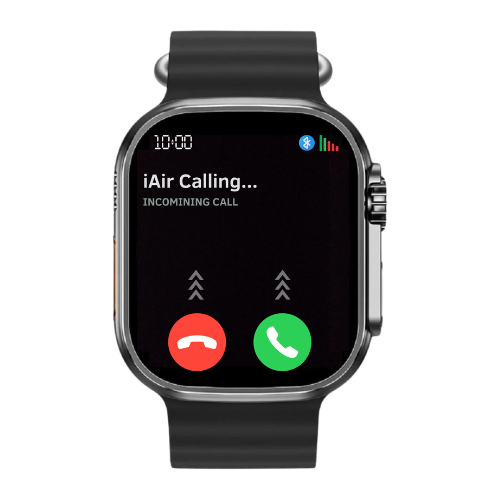 IAIR W5 Pro | 1.9Inch Super AMOLED Display | Bluetooth Calling | Multi Sport Mode | Smartwatch (Nature Black Strap, Standard)