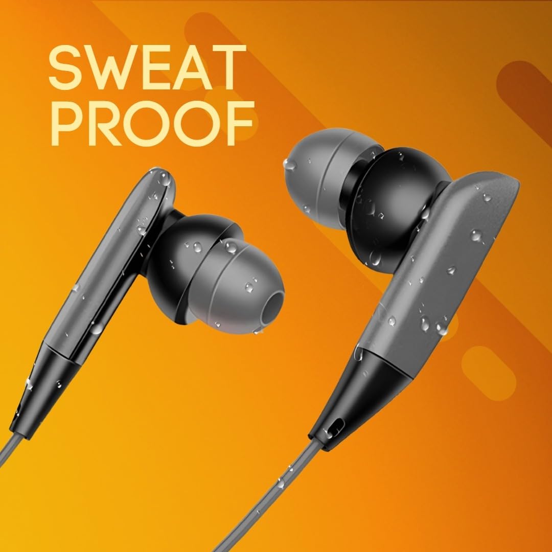 Hard Rock Earphones: Unbeatable 26-Hour Playback, ASAP Charge, IPX7 Water Resistance, Quick Pairing, Bluetooth V5.0, Sleek Design - Perfect for Active Lifestyle!