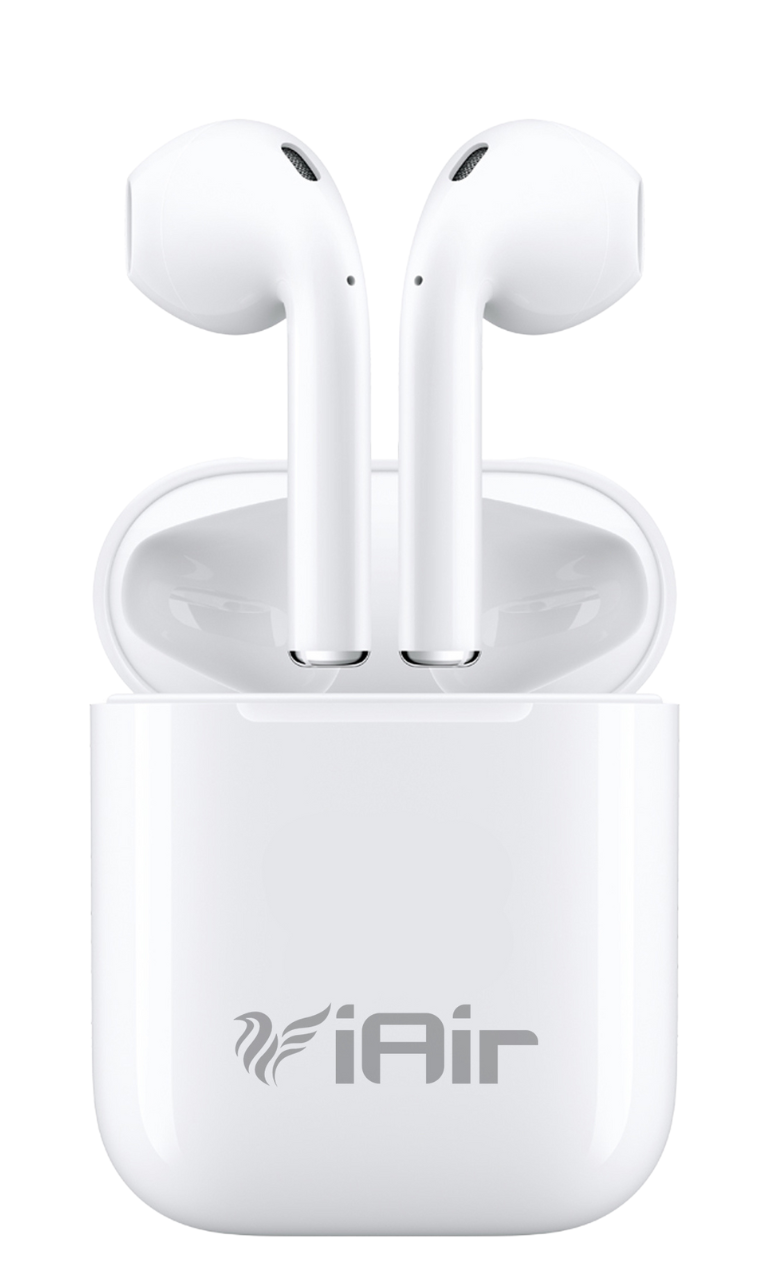 iAir B19 White Wireless Earbuds with Touch Control, Audio, Superior Design Bluetooth Headset (White, True Wireless)
