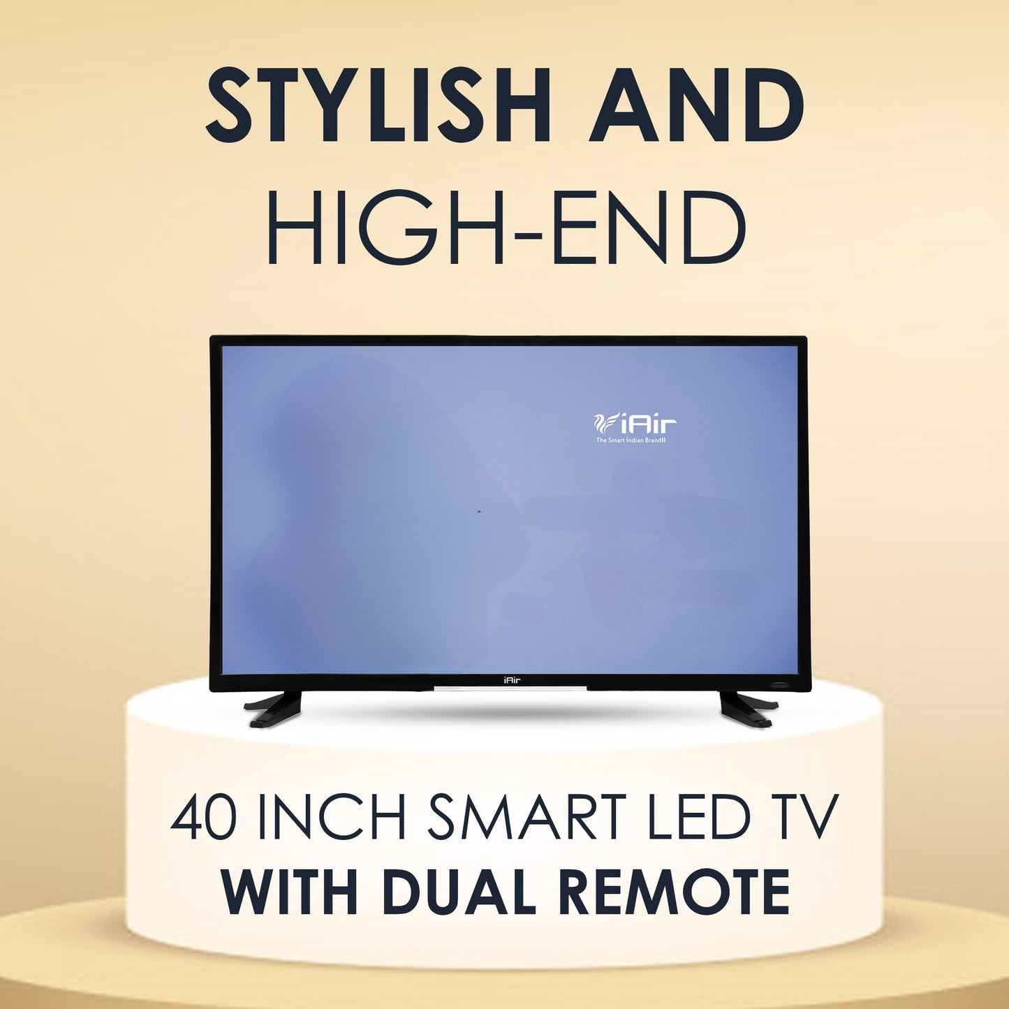 iAIR 101 CM (40 Inches) Sleek and Premium Design Eco Smart Dual Remote HD Ready LED TV, (2024 Model)