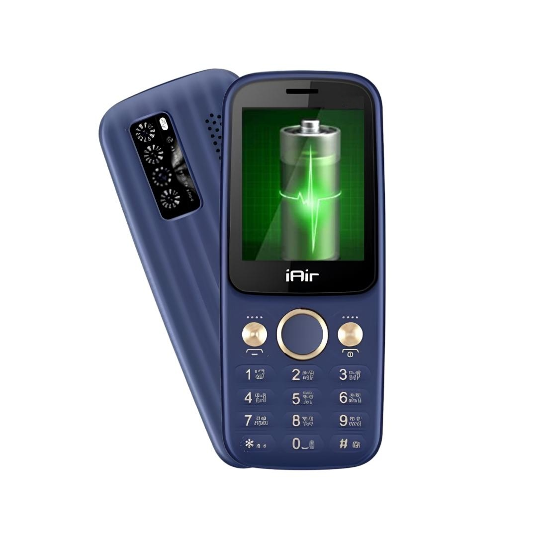 iAir S10 Dual Sim Keypad Phone | 2800 mAH Battery & Big 2.4 Inch Display | Big Torch Light | Wireless FM & Rear Camera | Auto Call Recording | 32 MB Ram & Expandable Storage 128 GB