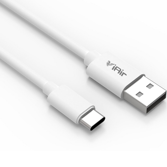 iAir I24 USB Type C Cable 1.5m, 2.4A Charge & Sync Cable, Fast Charging, Compatible with all Android Phones, Bluetooth Devices, Feature Phones (White)