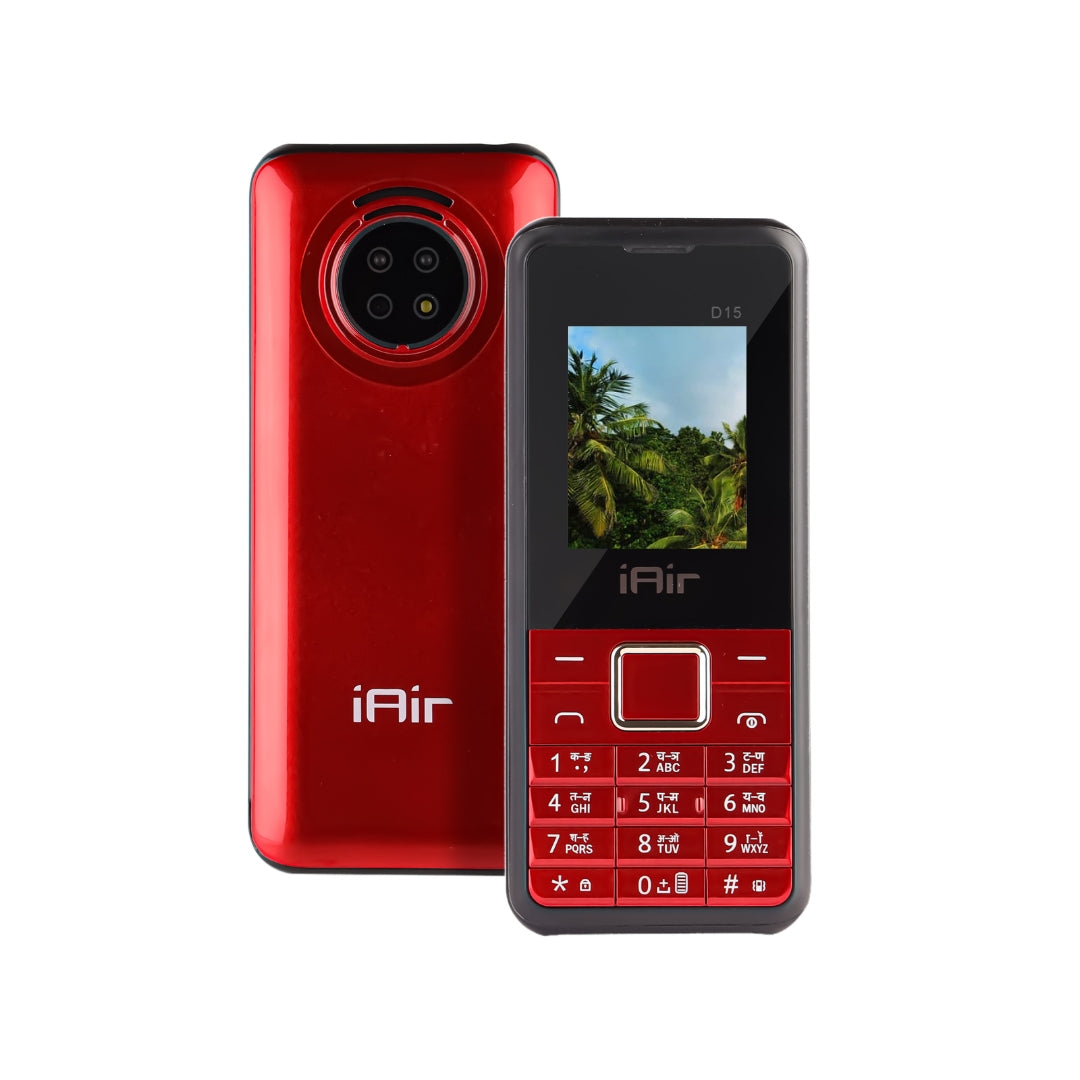 IAIR D15 2800 mAh Powerfull Battery Keypad Mobile Phone with Dual SIM, Rear Camera, Big Battery, Music Player, FM, Bluetooth