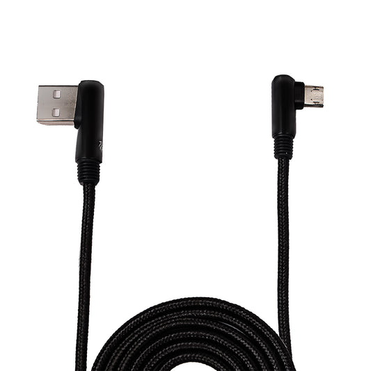 IAIR D16 Right Angled Micro USB Charging Cable Compatible with All Mobiles, Tablet, TV, Camera, Computer, Gaming Console (1.2 Mtr, Black)