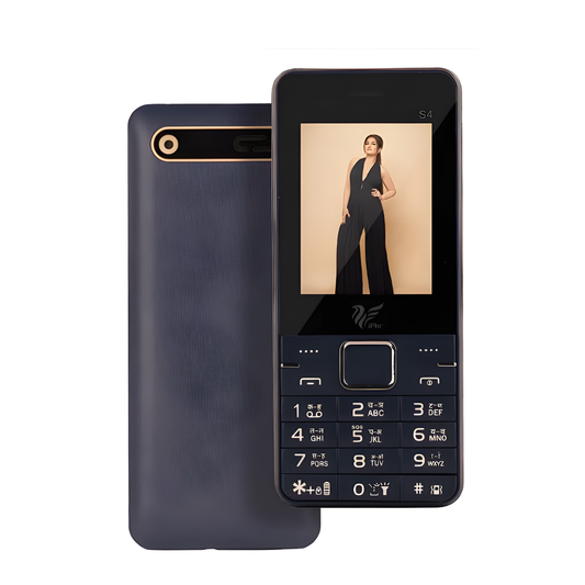 IAIR S4-Blue Basic Feature Dual Sim Mobile Phone with 2800mAh Battery, 2.4 inch Display Screen, 0.8 mp Camera with Big LED Torch