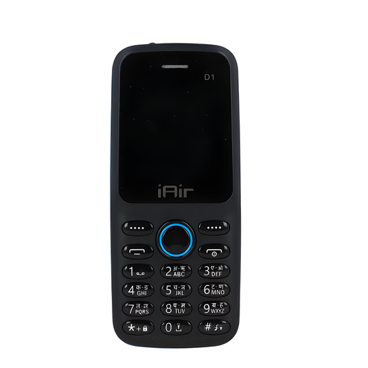 IAIR D1-Black 1.8 Inch Huge Display Keypad Mobile Phone with Expandable Storage Upto 32GB
