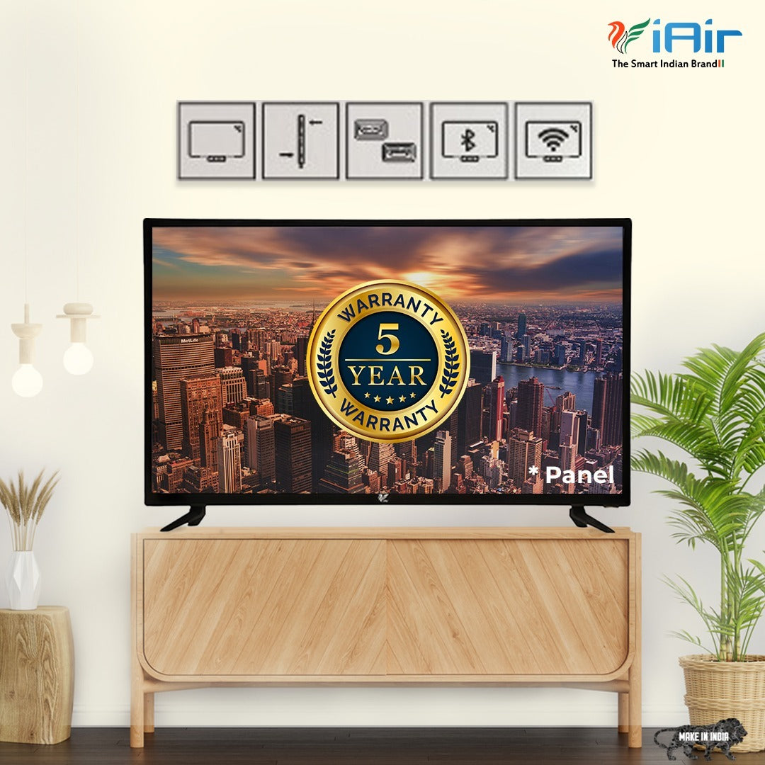 iAir 81 CM (32 Inches) Sleek and Premium Design HD Ready LED TV, (2024 Model)