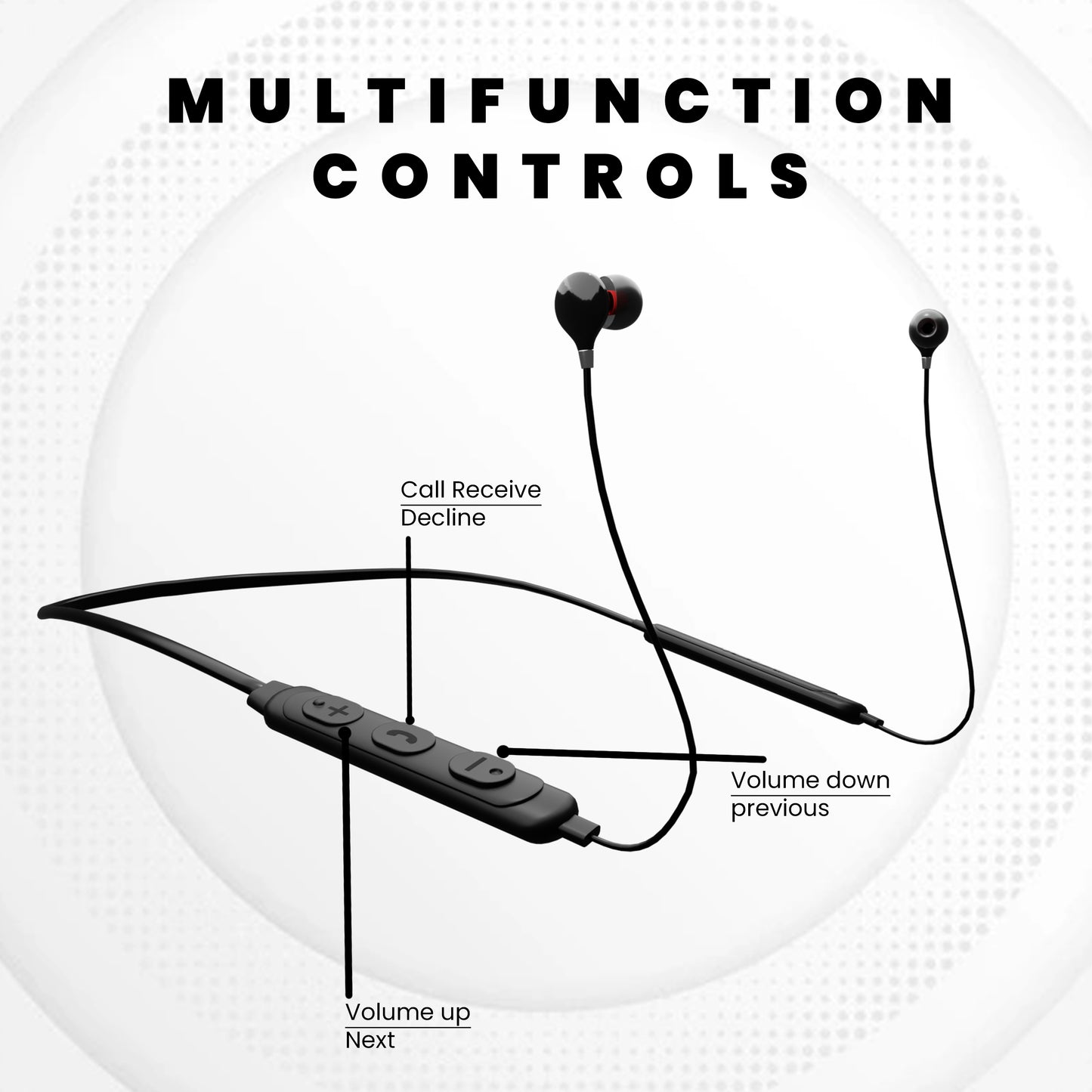 IAIR Curve X Bluetooth Headset Audio, Long Battery Life, Low Latency Gaming, Comfortable Fit - Made in India