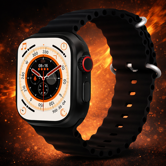 IAIR W5 Pro | 1.9Inch Super AMOLED Display | Bluetooth Calling | Multi Sport Mode | Smartwatch  (Nature Black Strap, Standard)