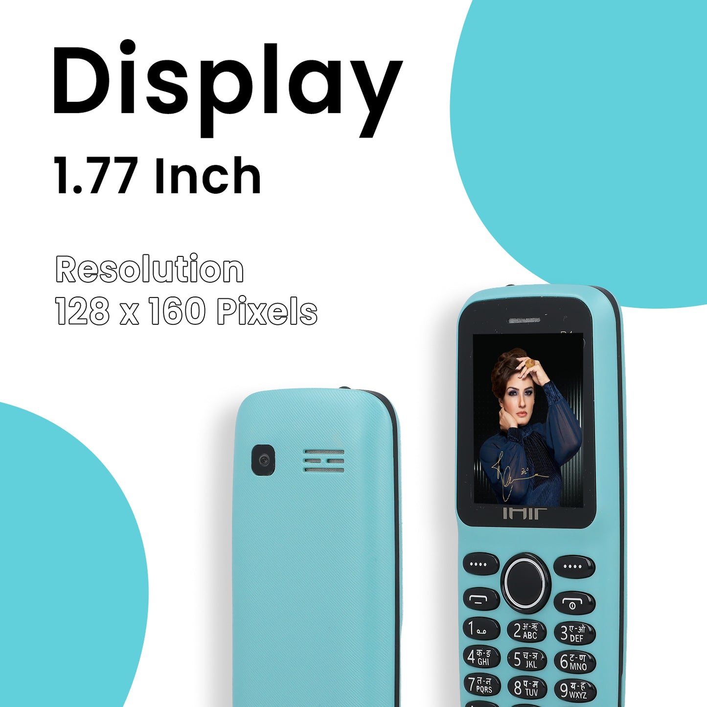 IAIR D1 Keypad Mobile Phone| Dual Sim| 1200mh Battery, Expandable Storage Upto 32GB| MP3 with Recording, Camera