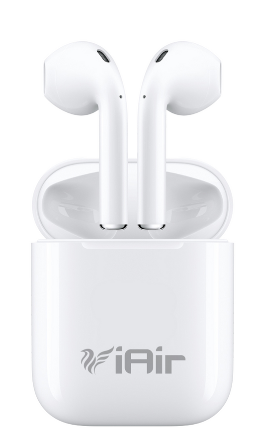 iAir B19 White Wireless Earbuds with Touch Control, Audio, Superior Design Bluetooth Headset (White, True Wireless)