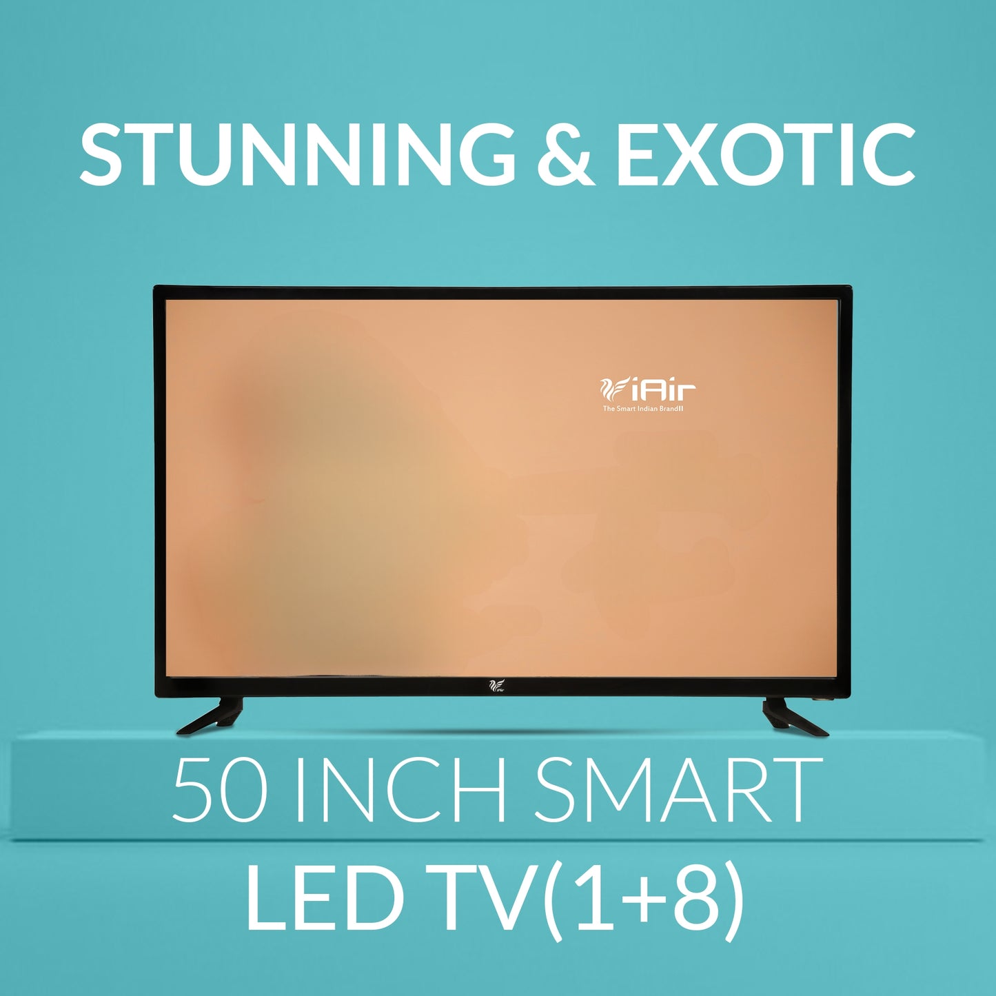 iAIR 127 CM (50 Inches) Sleek and Premium Design Eco Smart HD Ready LED TV, (2024 Model)