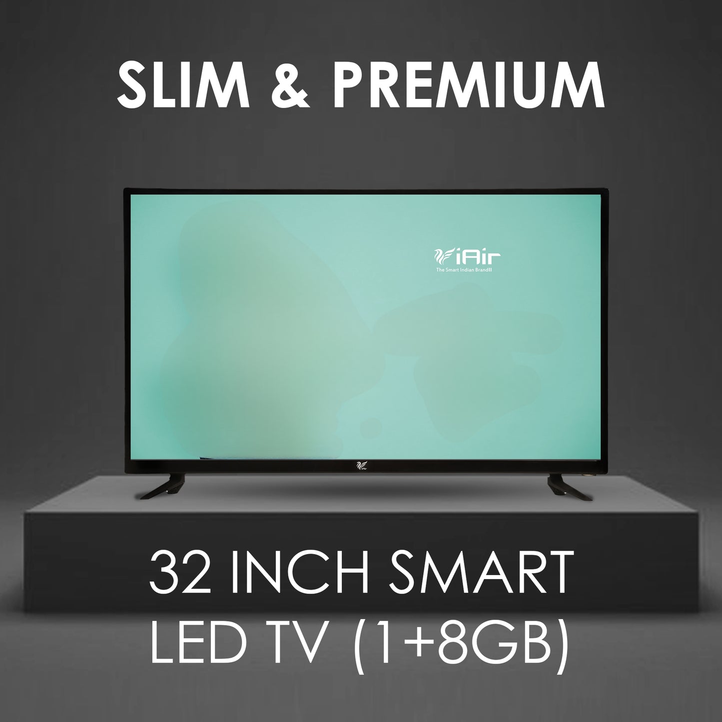 iAIR 81 CM (32 Inches) Sleek and Premium Design Eco Smart HD Ready LED TV, (2024 Model)
