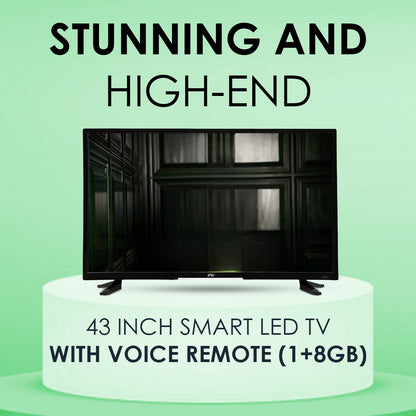 iAIR 109 CM (43 Inches) Sleek and Premium Design Eco Smart HD Ready LED TV, (2024 Model)