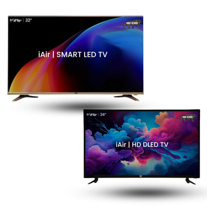 iAir 32Inch Eco Smart LED Tv And Get Free 24Inch HD DLED TV